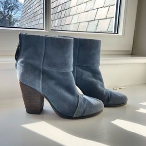Rag & Bone Newbury Boots in Blue denim size 37
